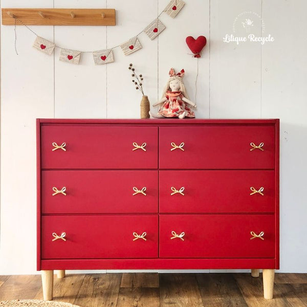 Commode pour enfant rouge pourpre